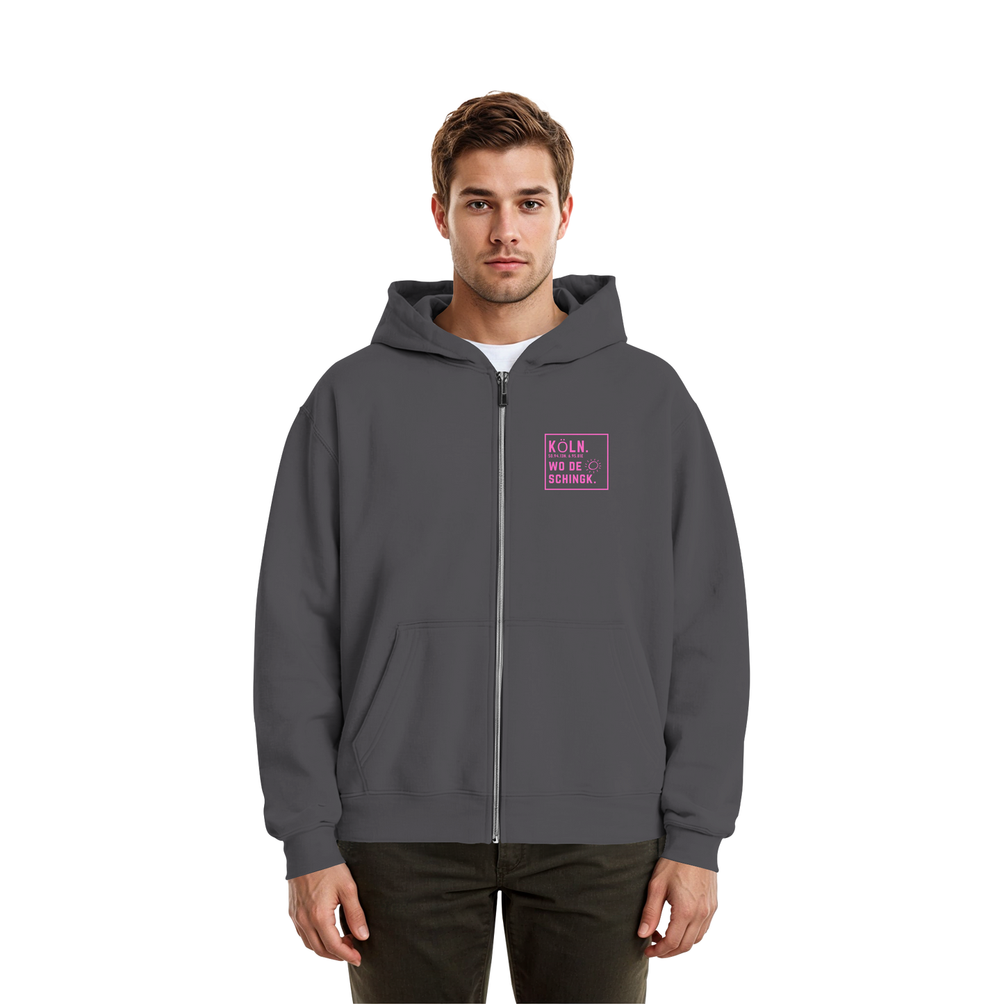 Wo de Sonn schingk - Köln Druck  - Fluffy Boxcut Zipper