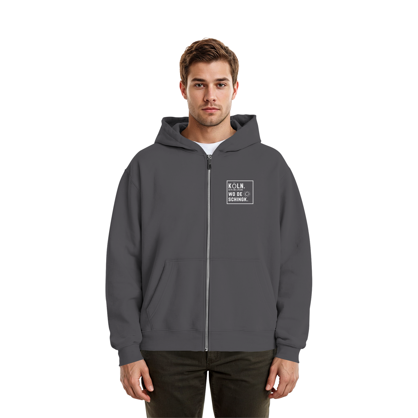 Wo de Sonn schingk - Köln Druck - Fluffy Boxcut Zipper