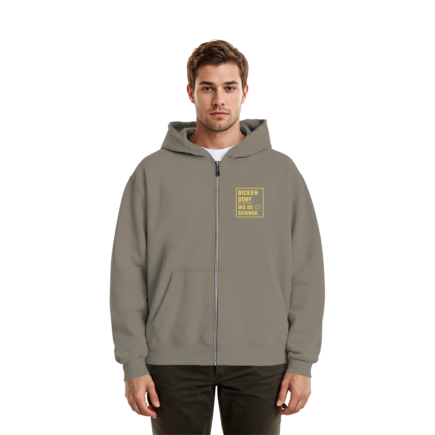 Wo de Sonn schingk - Bickendorf Druck - Fluffy Boxcut Zipper