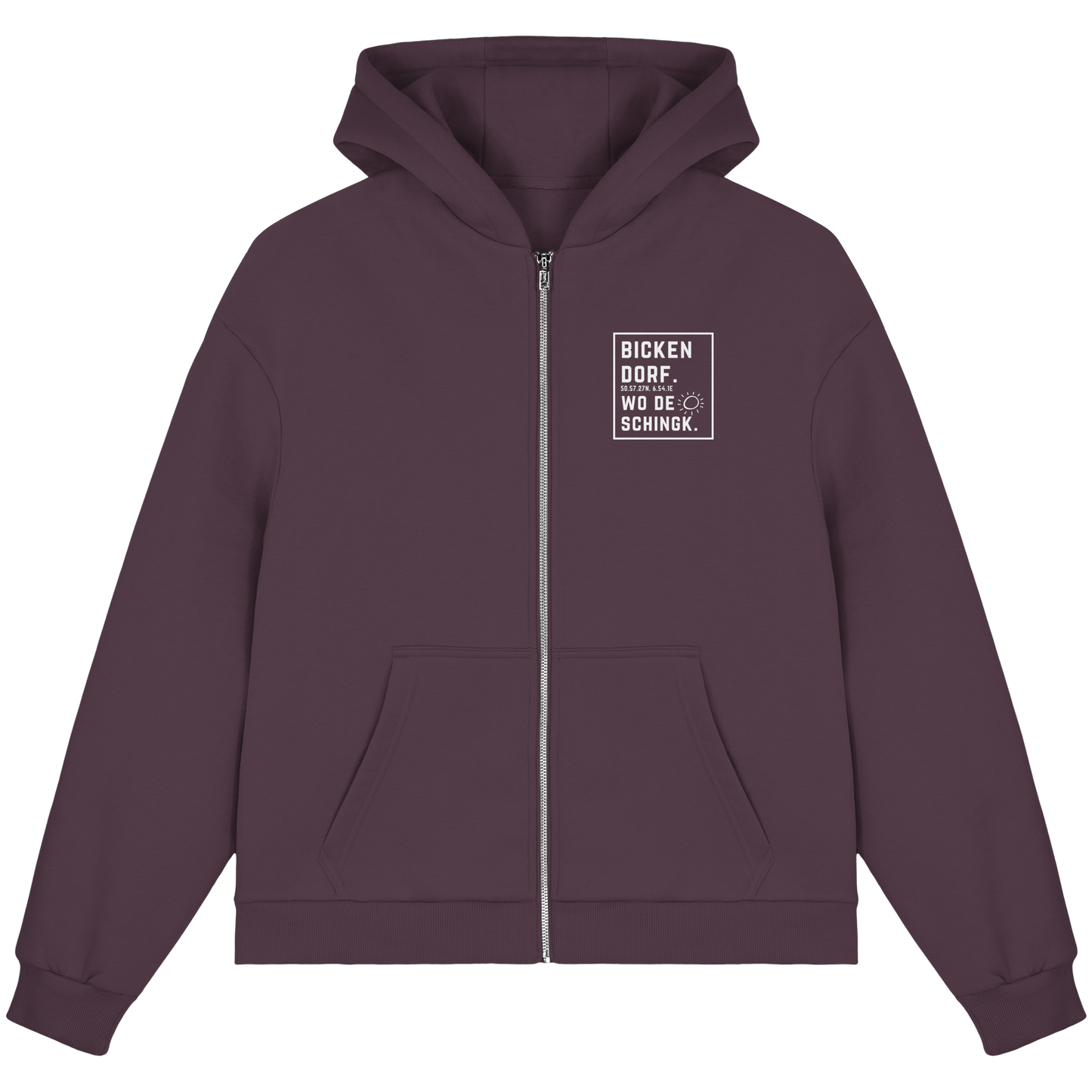 Wo de Sonn schingk - Bickendorf Druck - Fluffy Boxcut Zipper