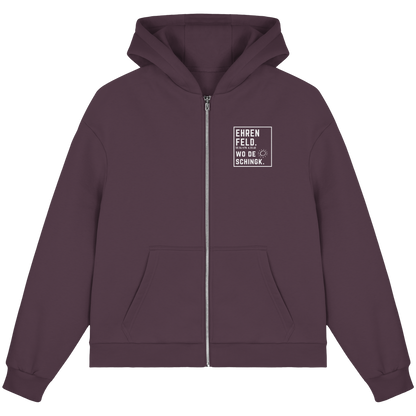Wo de Sonn schingk - Ehrenfeld Druck - Fluffy Boxcut Zipper