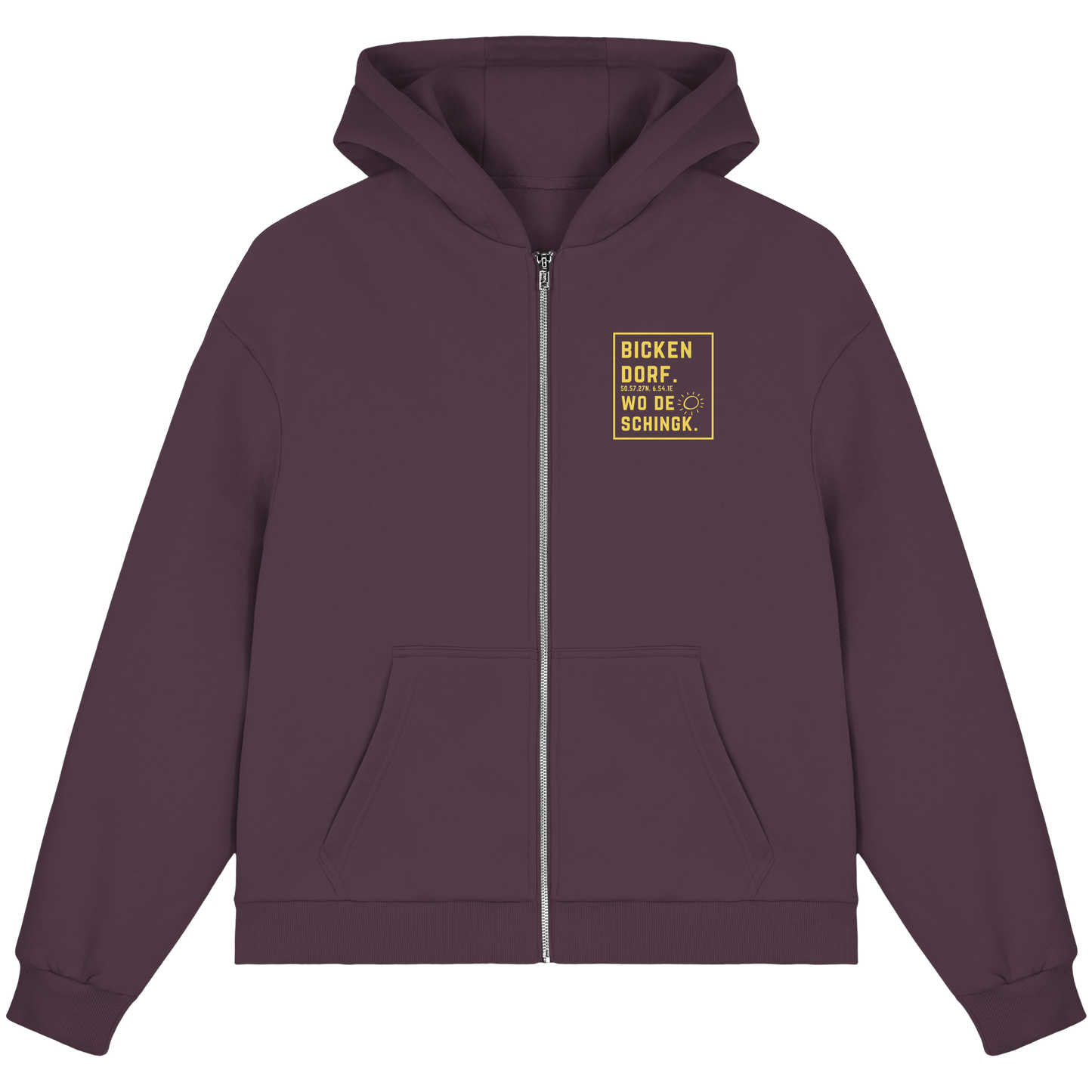 Wo de Sonn schingk - Bickendorf Druck - Fluffy Boxcut Zipper