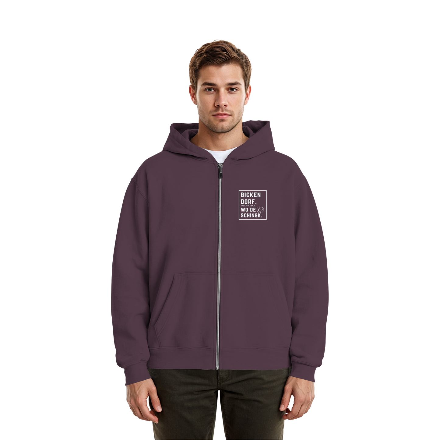 Wo de Sonn schingk - Bickendorf Druck - Fluffy Boxcut Zipper