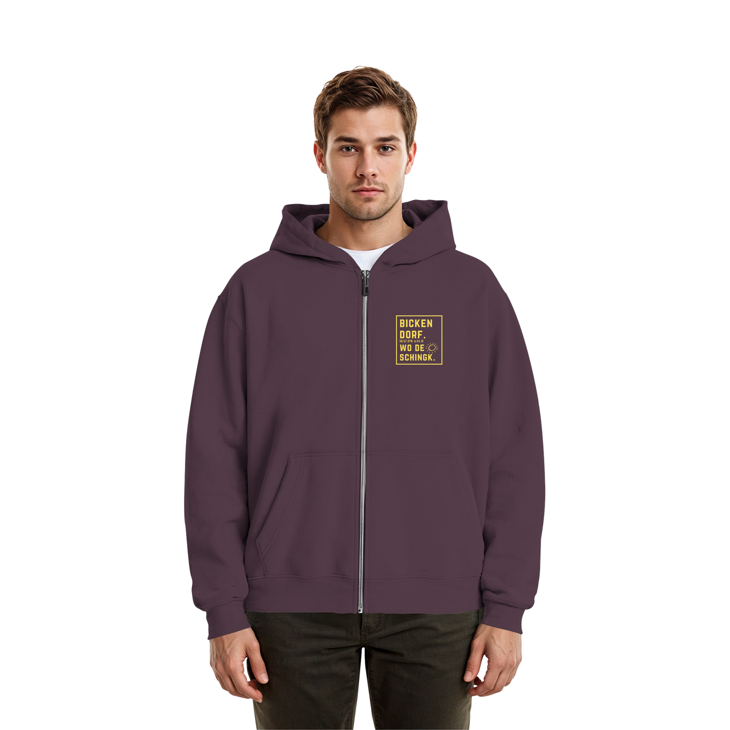 Wo de Sonn schingk - Bickendorf Druck - Fluffy Boxcut Zipper