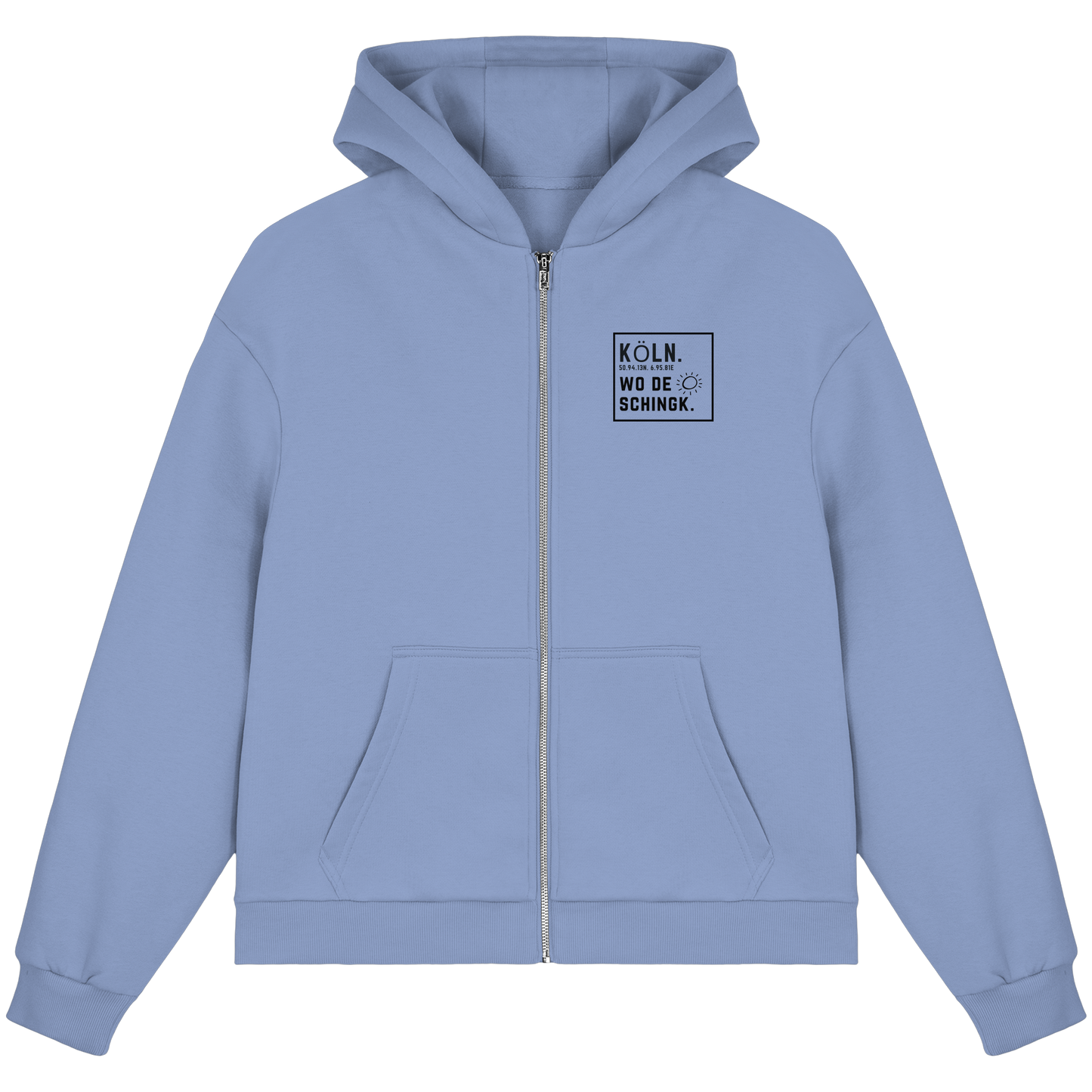 Wo de Sonn schingk - Köln Druck   - Fluffy Boxcut Zipper