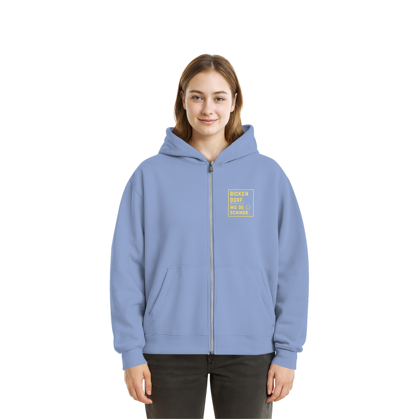 Wo de Sonn schingk - Bickendorf Druck - Fluffy Boxcut Zipper