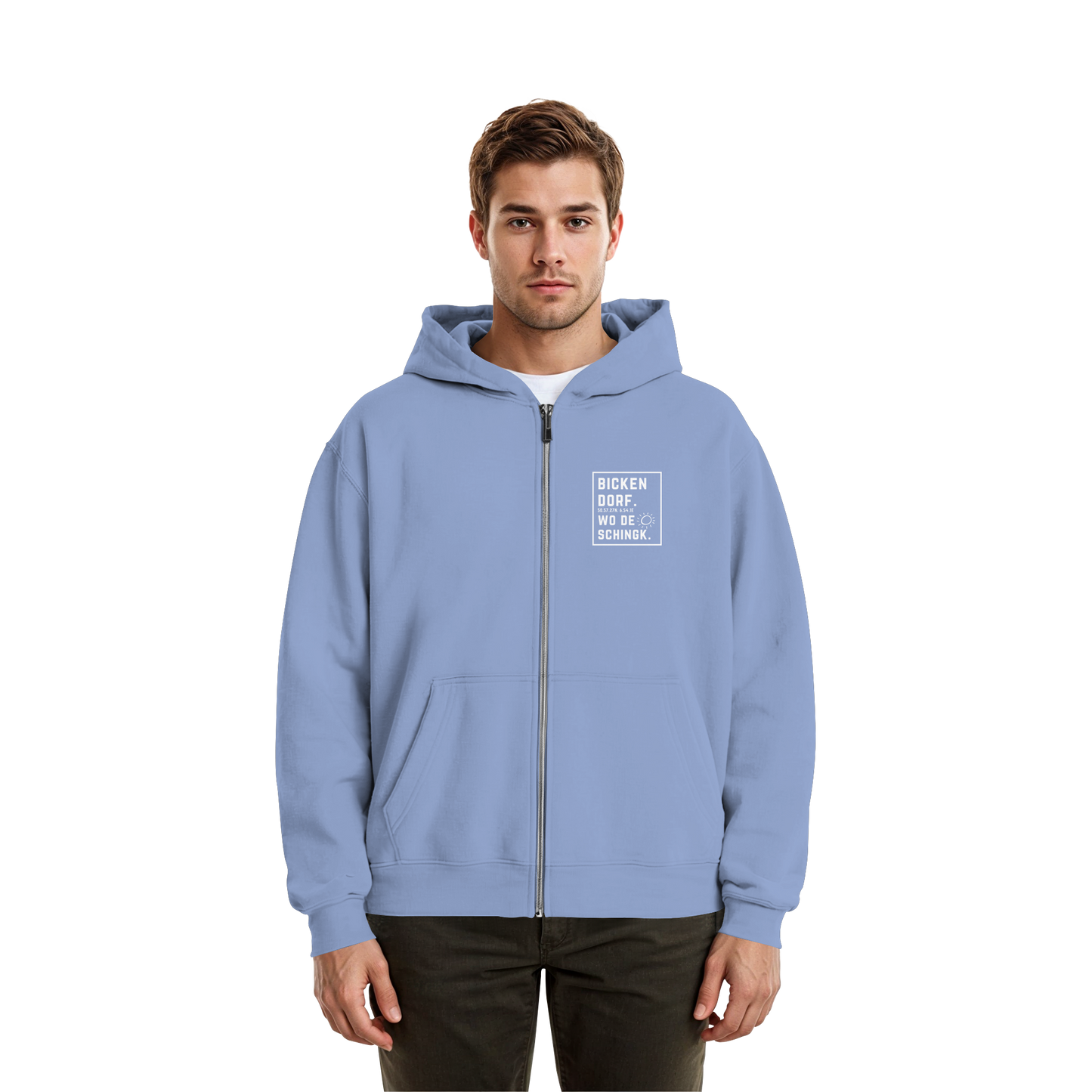 Wo de Sonn schingk - Bickendorf Druck - Fluffy Boxcut Zipper