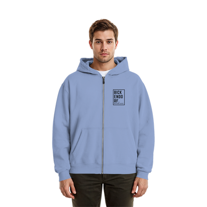 Bickendorf Koordinaten (kleiner Druck auf der Brust) - Fluffy Boxcut Zipper