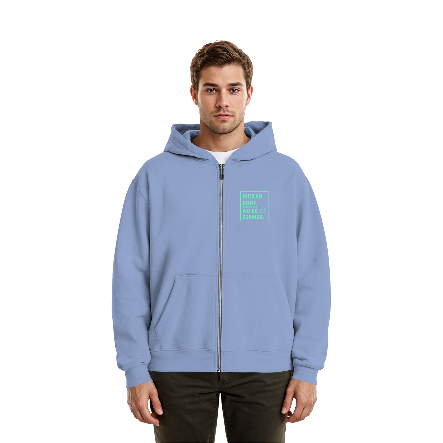 Wo de Sonn schingk - Bickendorf Druck - Fluffy Boxcut Zipper