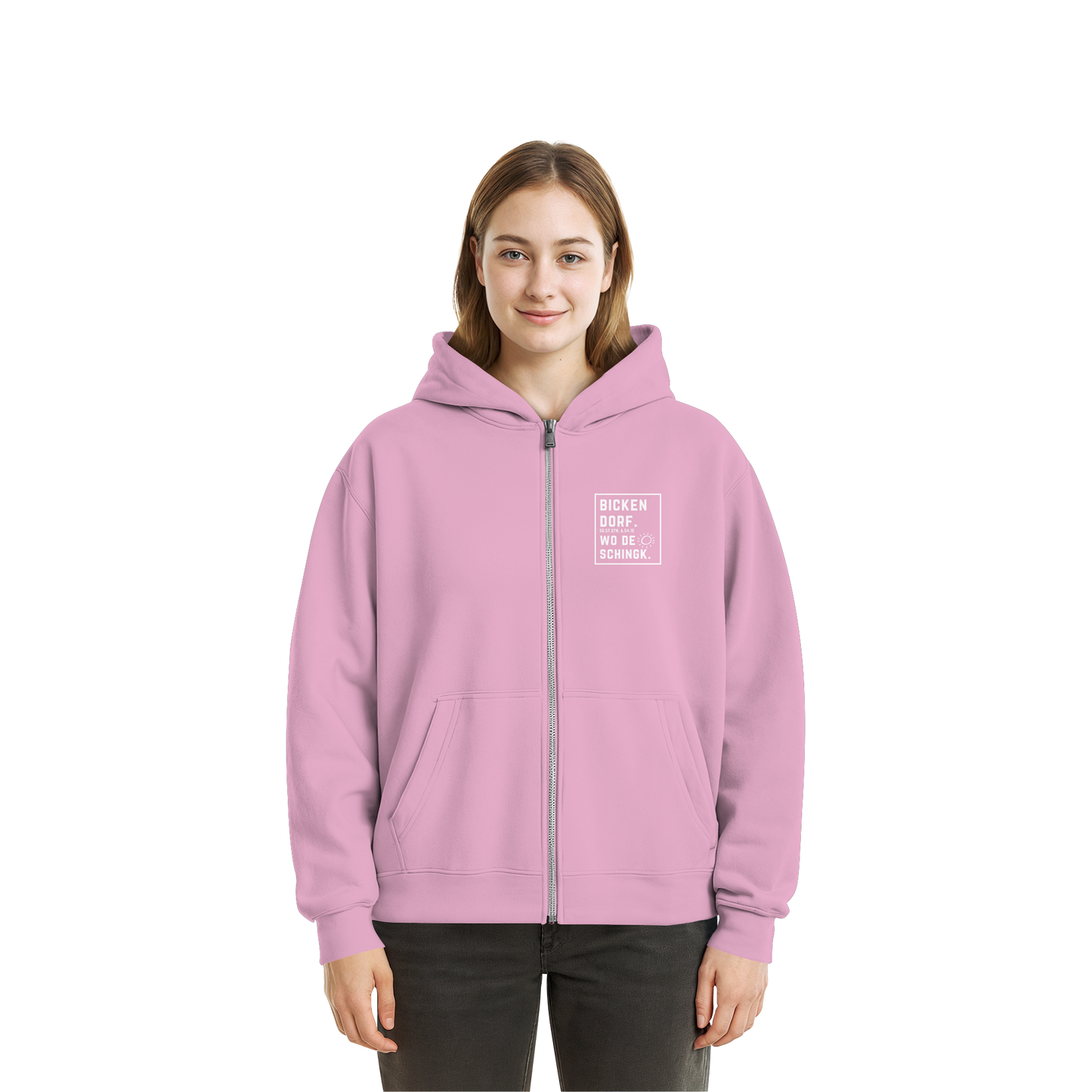 Wo de Sonn schingk - Bickendorf Druck - Fluffy Boxcut Zipper