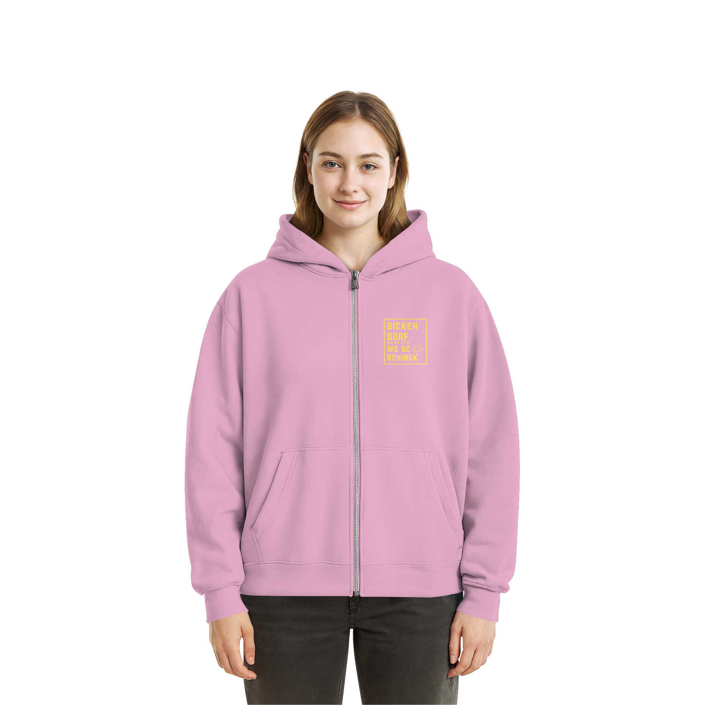 Wo de Sonn schingk - Bickendorf Druck - Fluffy Boxcut Zipper