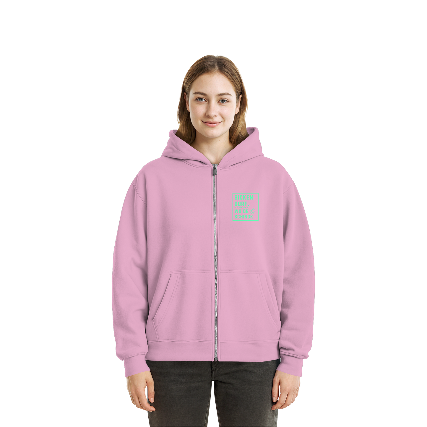 Wo de Sonn schingk - Bickendorf Druck - Fluffy Boxcut Zipper