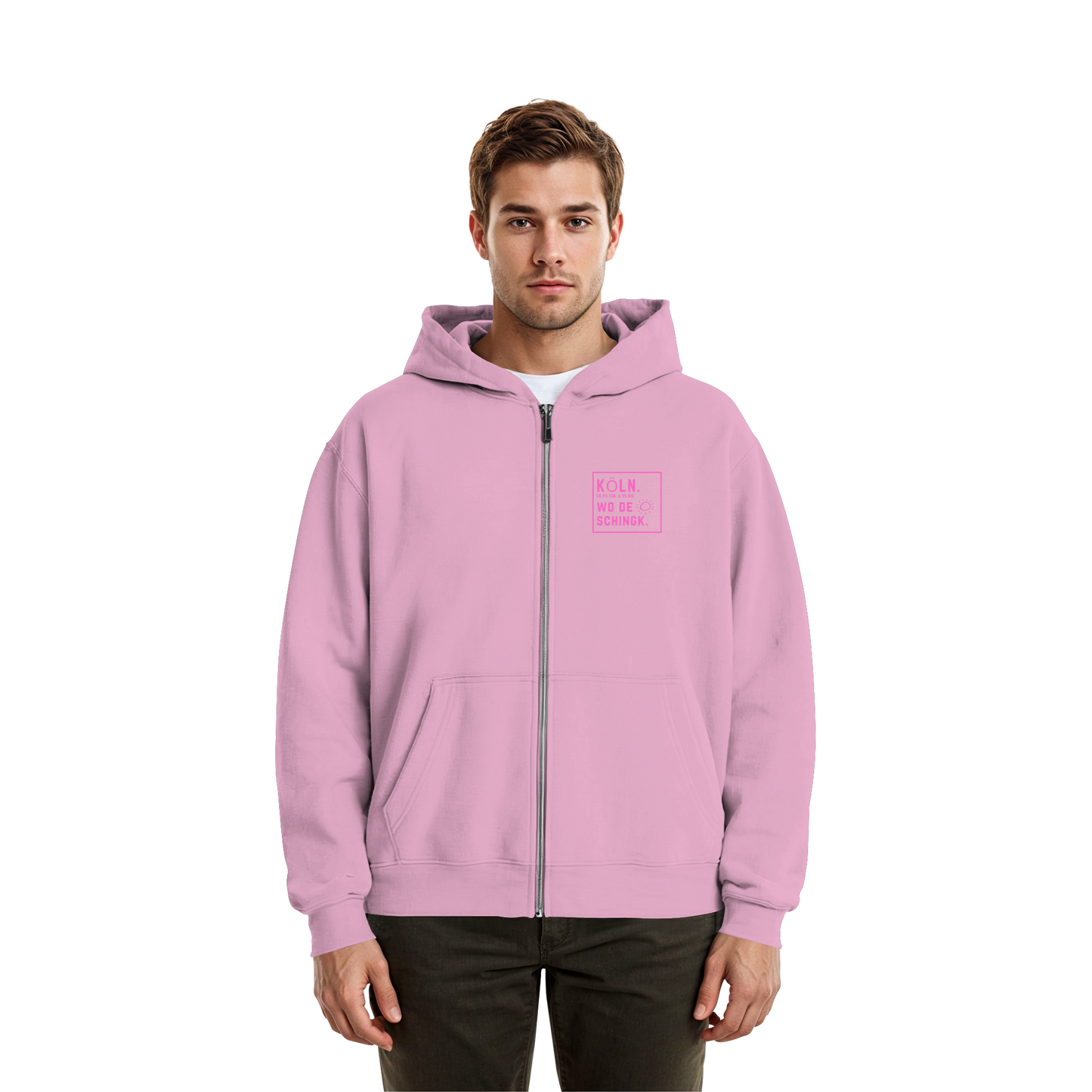 Wo de Sonn schingk - Köln Druck  - Fluffy Boxcut Zipper