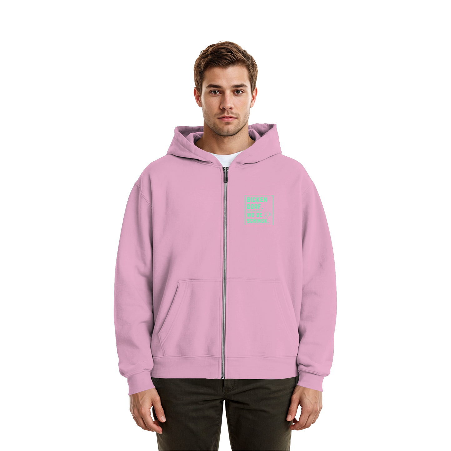 Wo de Sonn schingk - Bickendorf Druck - Fluffy Boxcut Zipper
