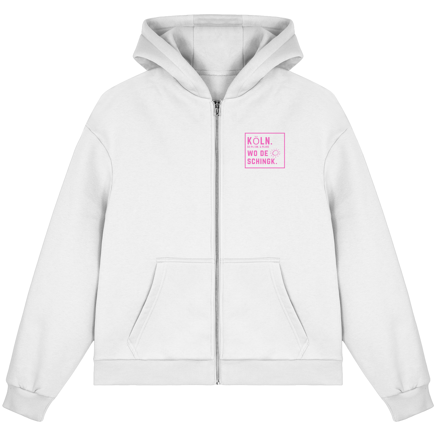 Wo de Sonn schingk - Köln Druck  - Fluffy Boxcut Zipper