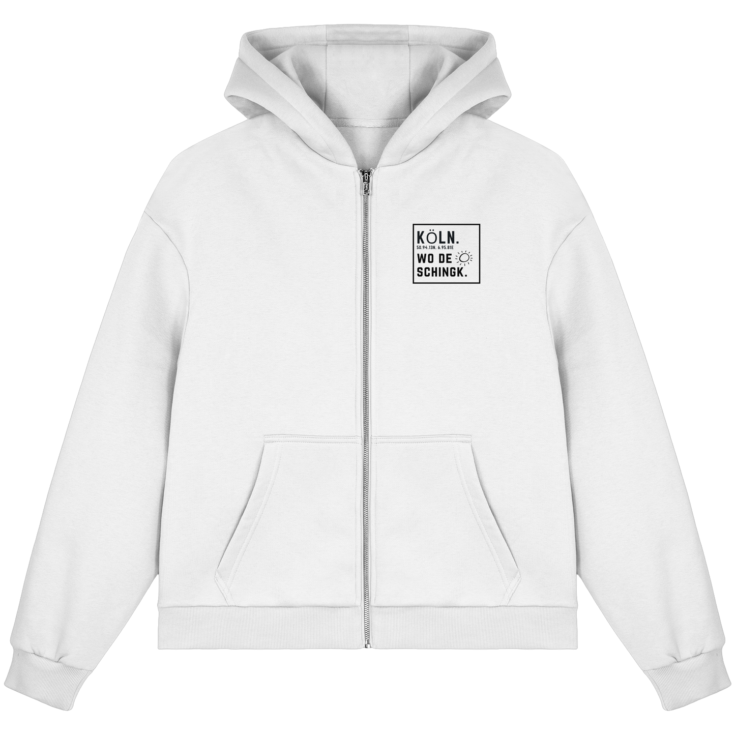 Wo de Sonn schingk - Köln Druck   - Fluffy Boxcut Zipper