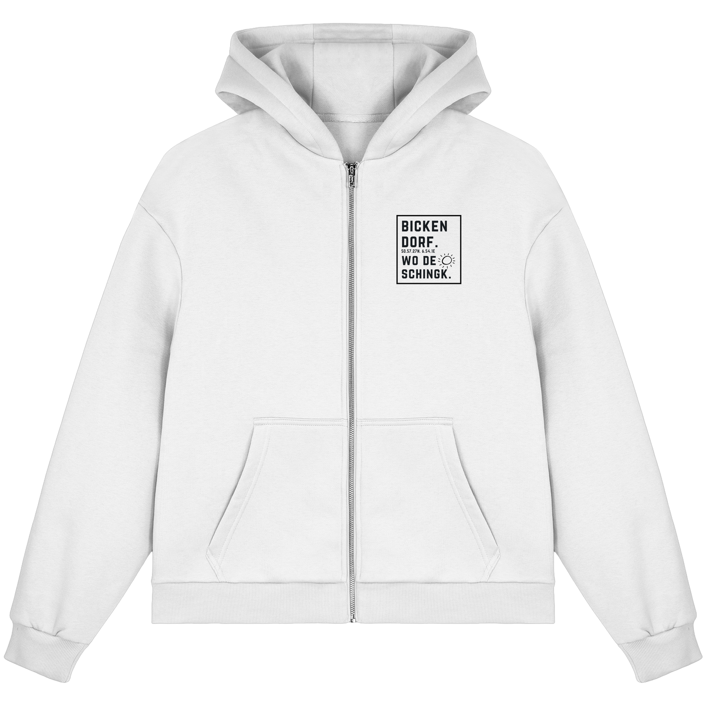 Wo de Sonn schingk - Bickendorf Druck  - Fluffy Boxcut Zipper