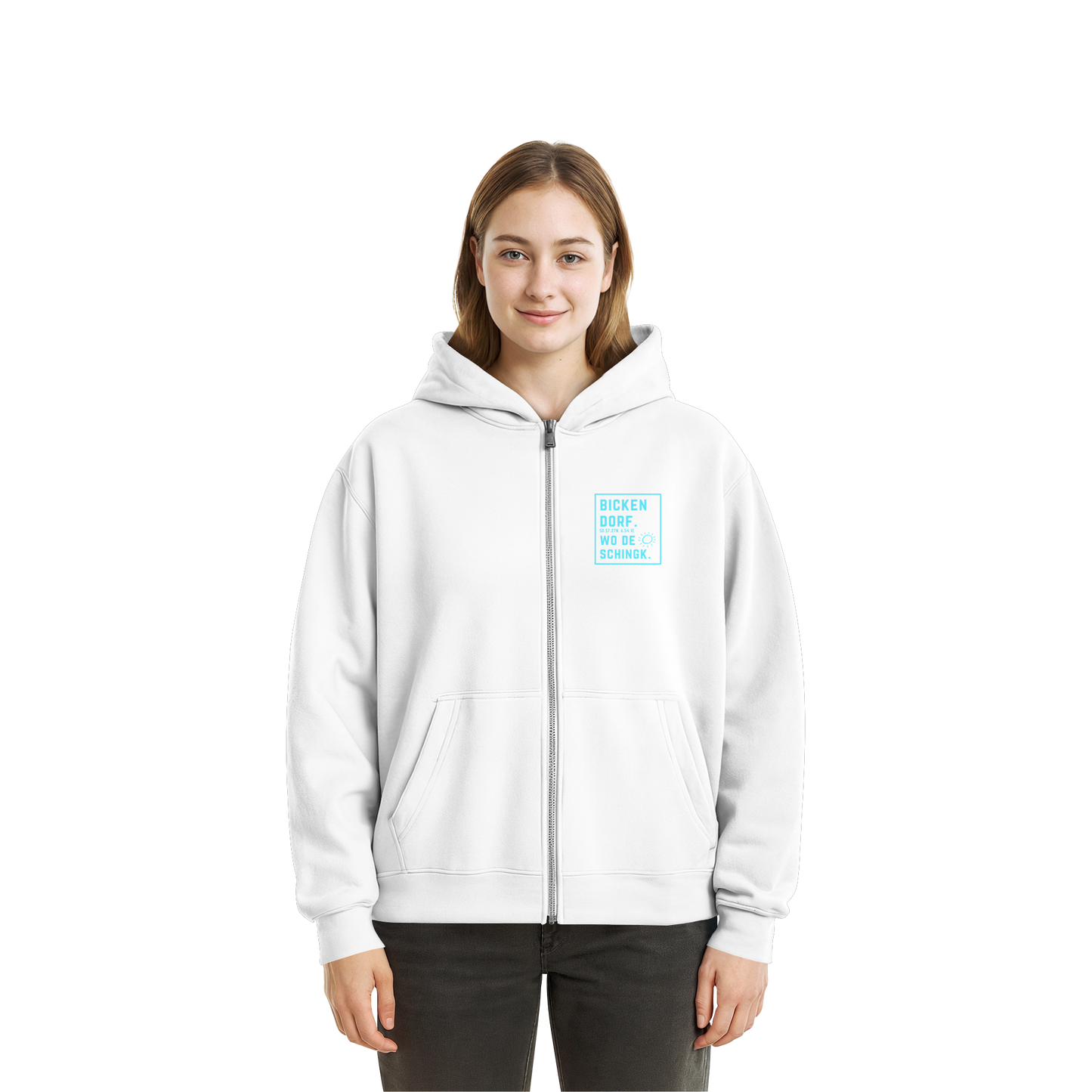 Wo de Sonn schingk - Bickendorf Druck - Fluffy Boxcut Zipper