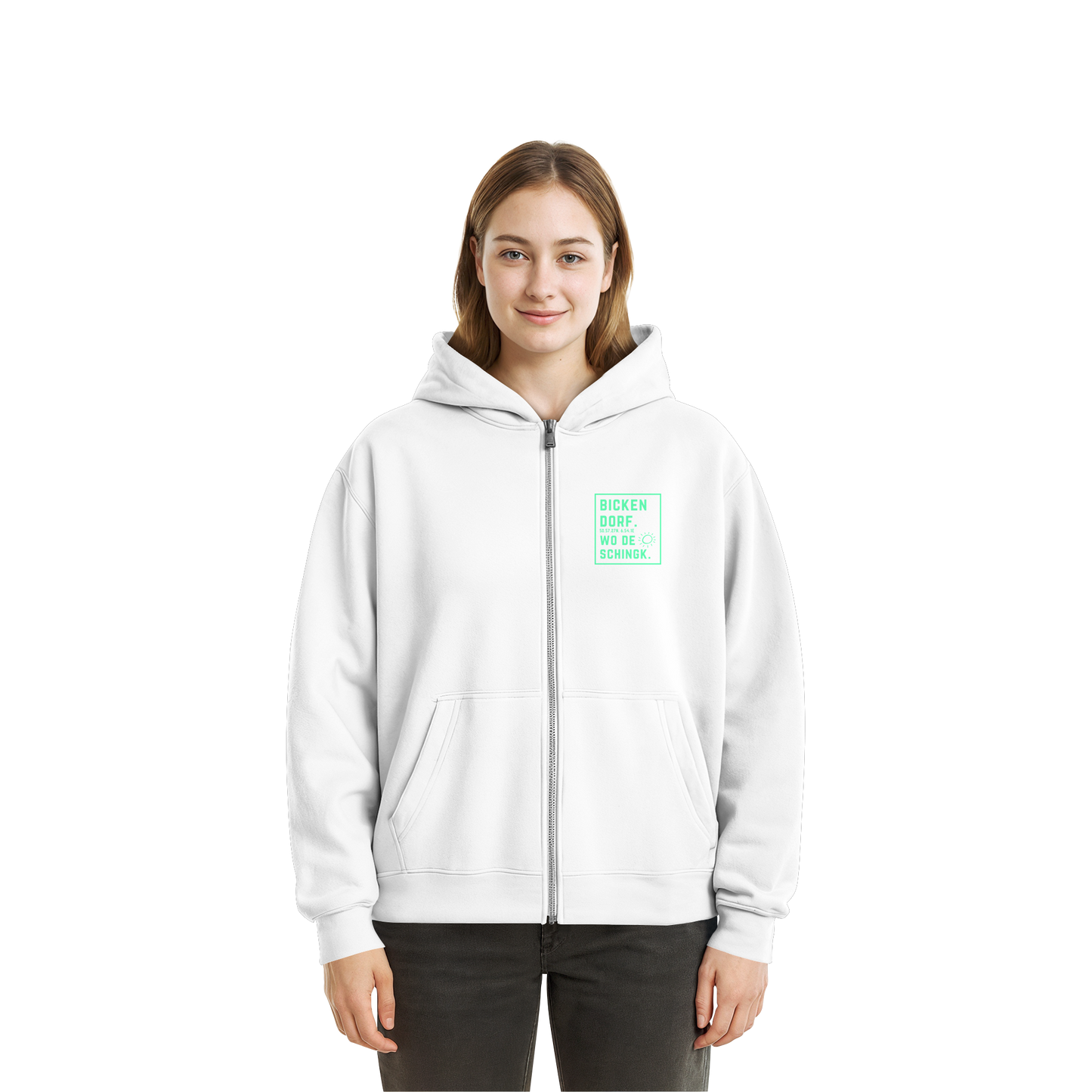 Wo de Sonn schingk - Bickendorf Druck - Fluffy Boxcut Zipper