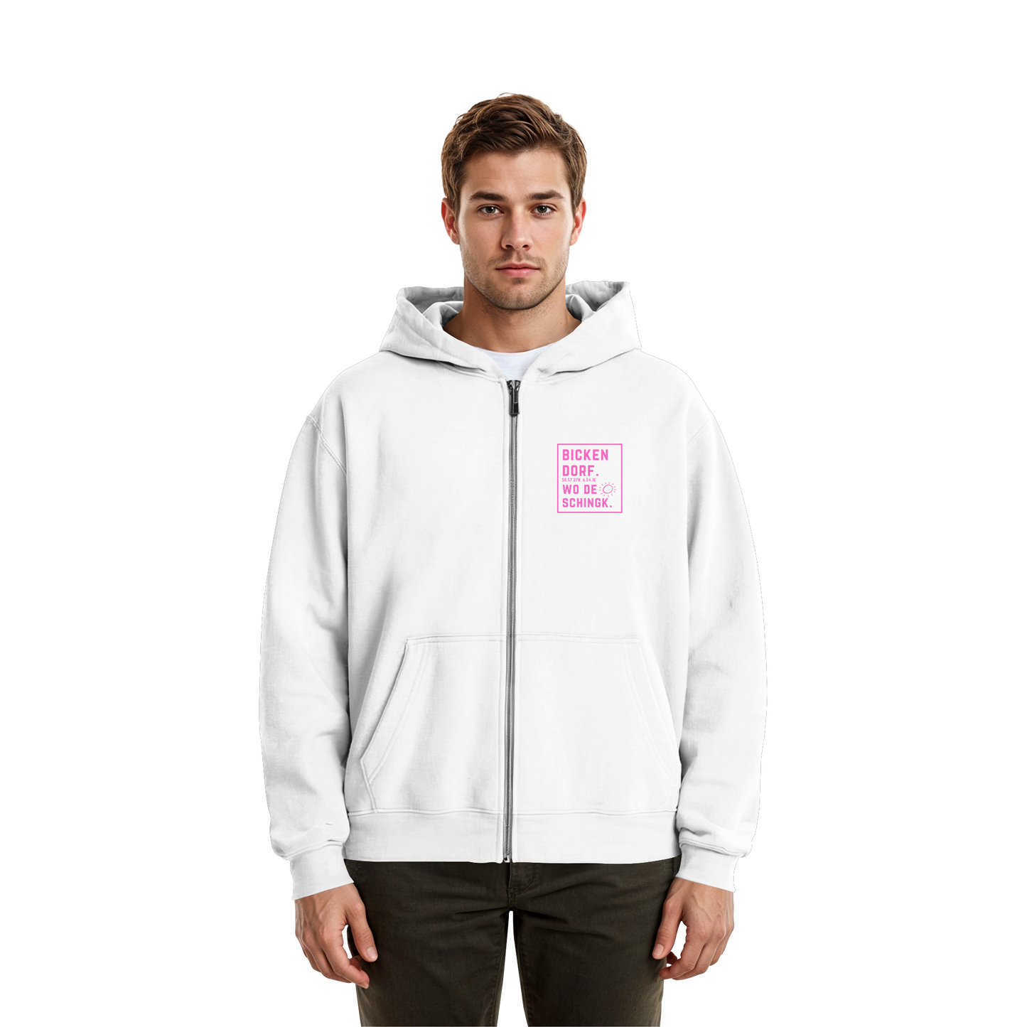 Wo de Sonn schingk - Bickendorf Druck  - Fluffy Boxcut Zipper