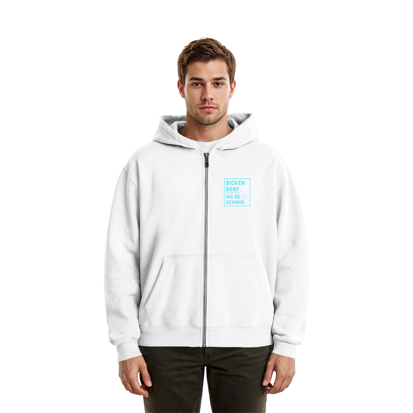 Wo de Sonn schingk - Bickendorf Druck - Fluffy Boxcut Zipper