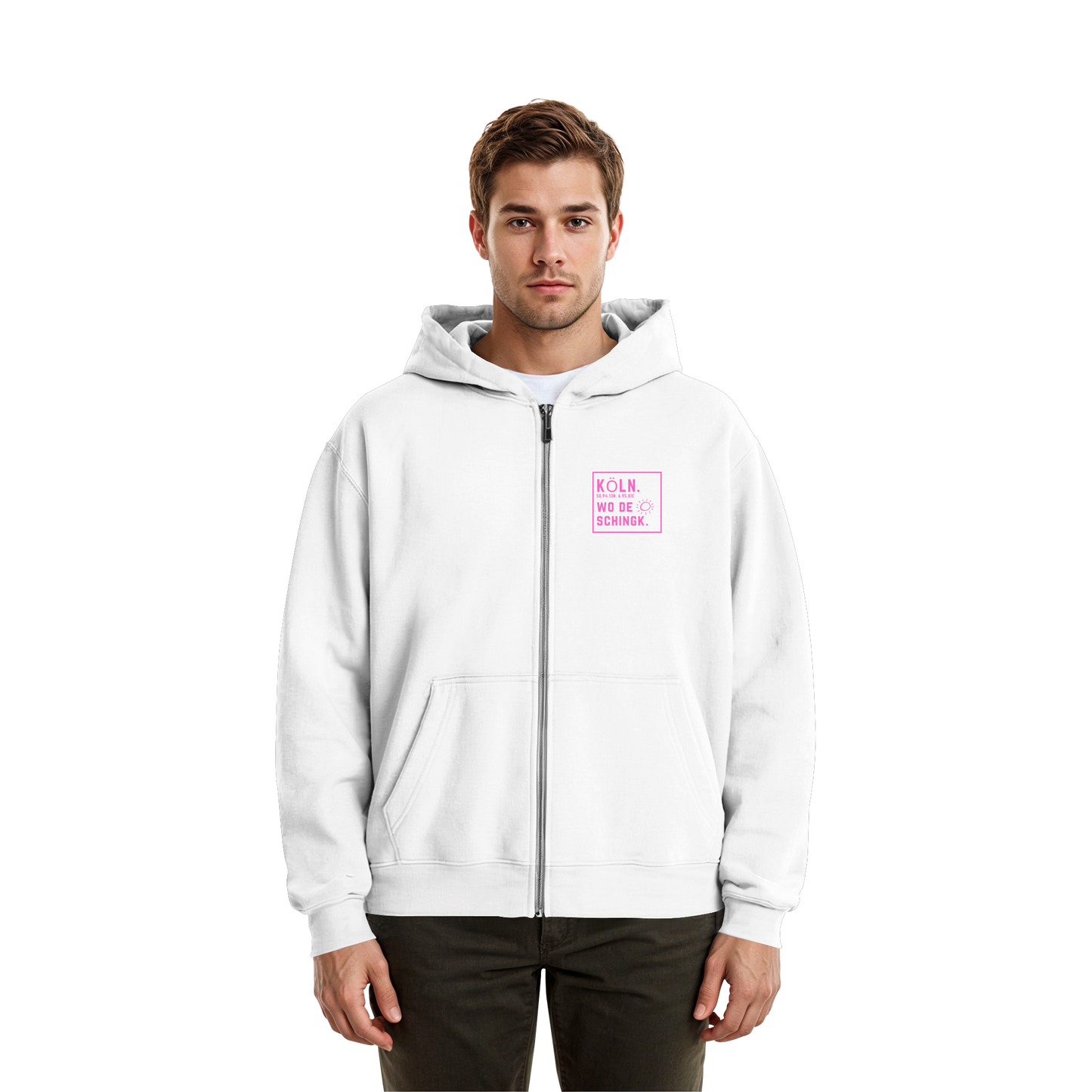 Wo de Sonn schingk - Köln Druck  - Fluffy Boxcut Zipper