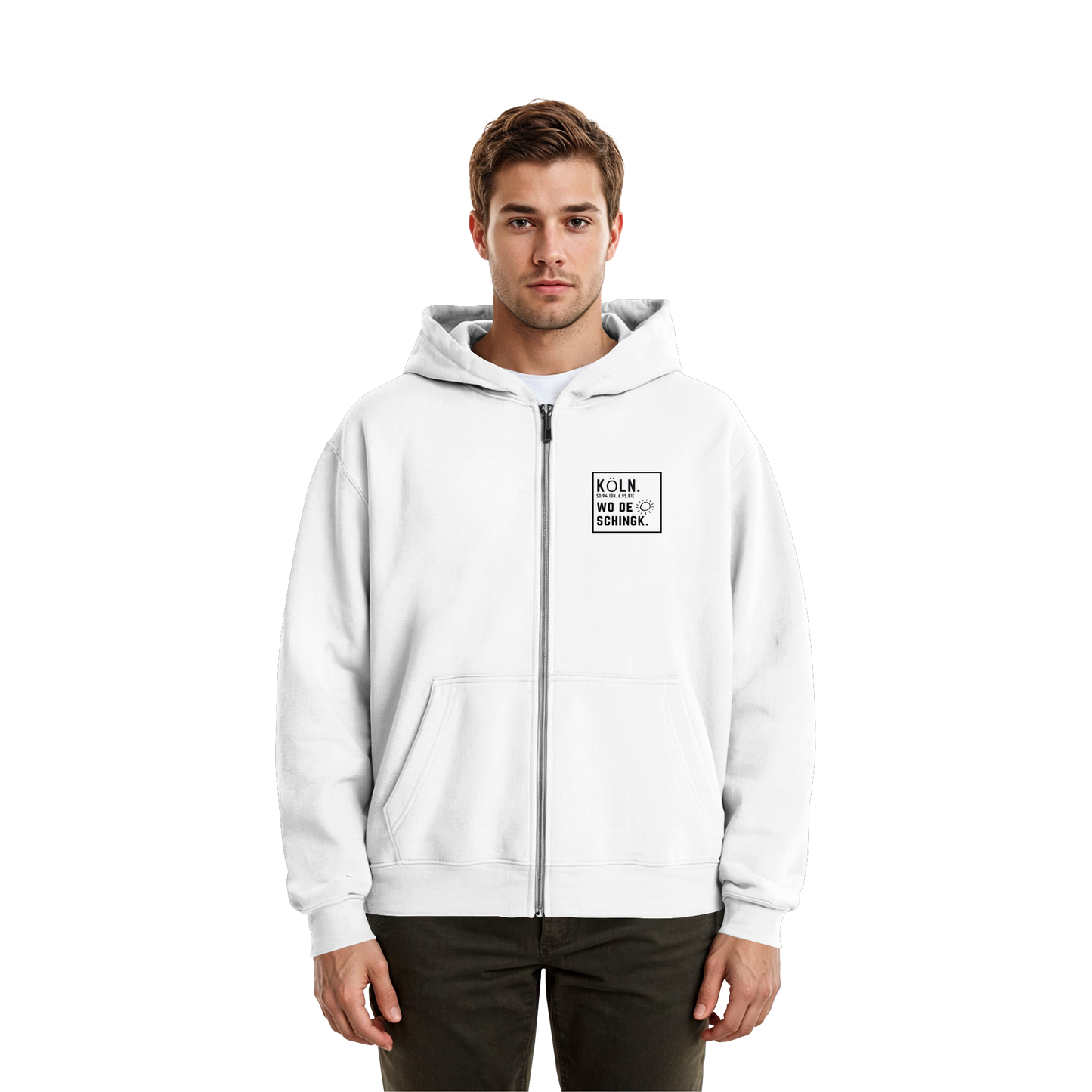Wo de Sonn schingk - Köln Druck   - Fluffy Boxcut Zipper