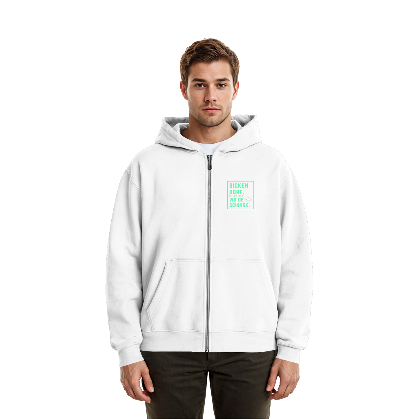 Wo de Sonn schingk - Bickendorf Druck - Fluffy Boxcut Zipper