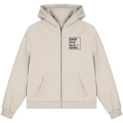 Wo de Sonn schingk - Ehrenfeld Druck  - Fluffy Boxcut Zipper