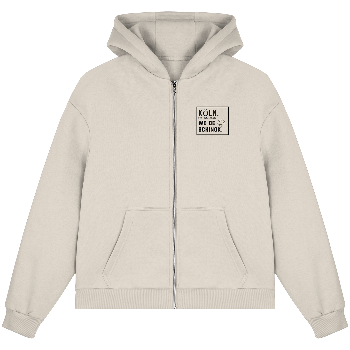 Wo de Sonn schingk - Köln Druck   - Fluffy Boxcut Zipper