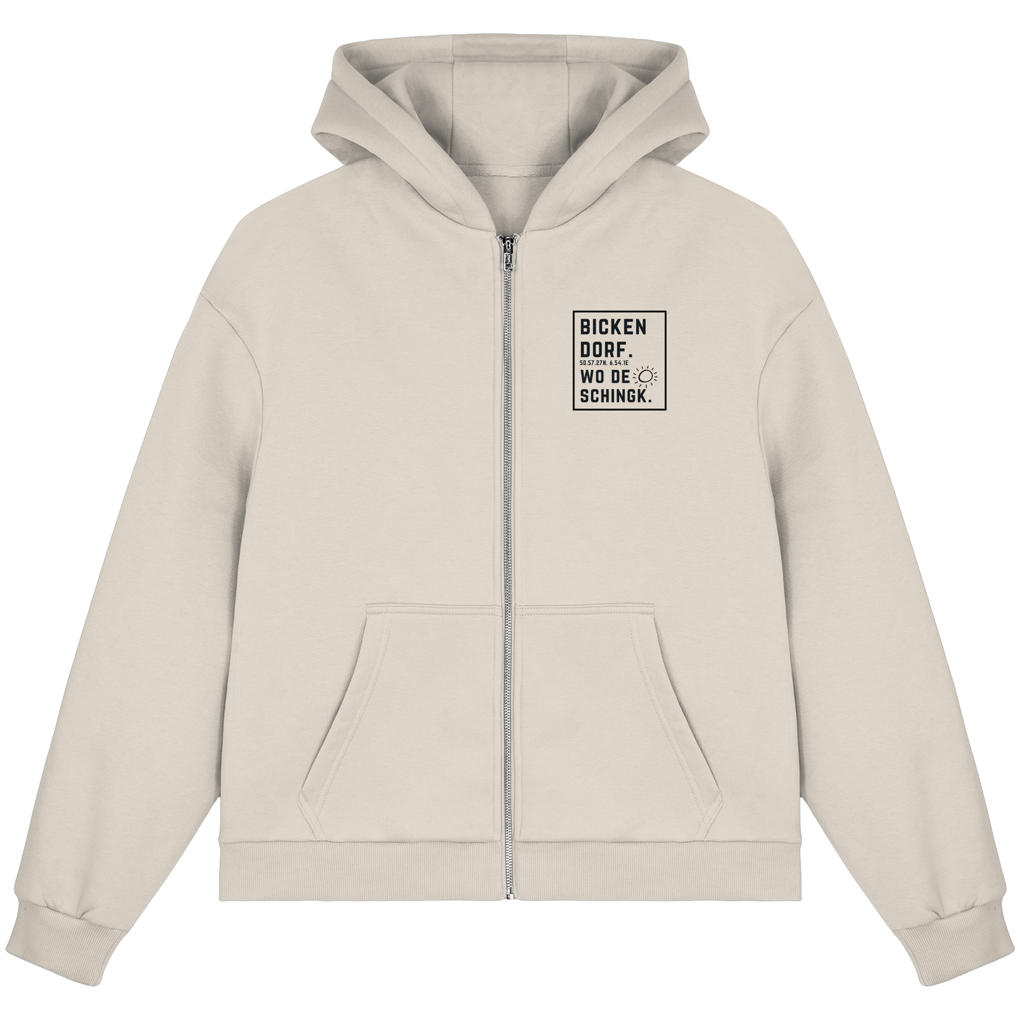 Wo de Sonn schingk - Bickendorf Druck  - Fluffy Boxcut Zipper