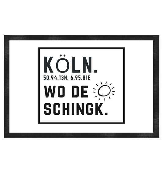 Wo de Sonn schingk - Köln Druck - Accessoires - Fußmatte 60x40cm