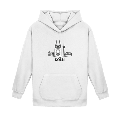 Köln Skyline (großer Druck auf der Brust) - Kids Basic Hoodie