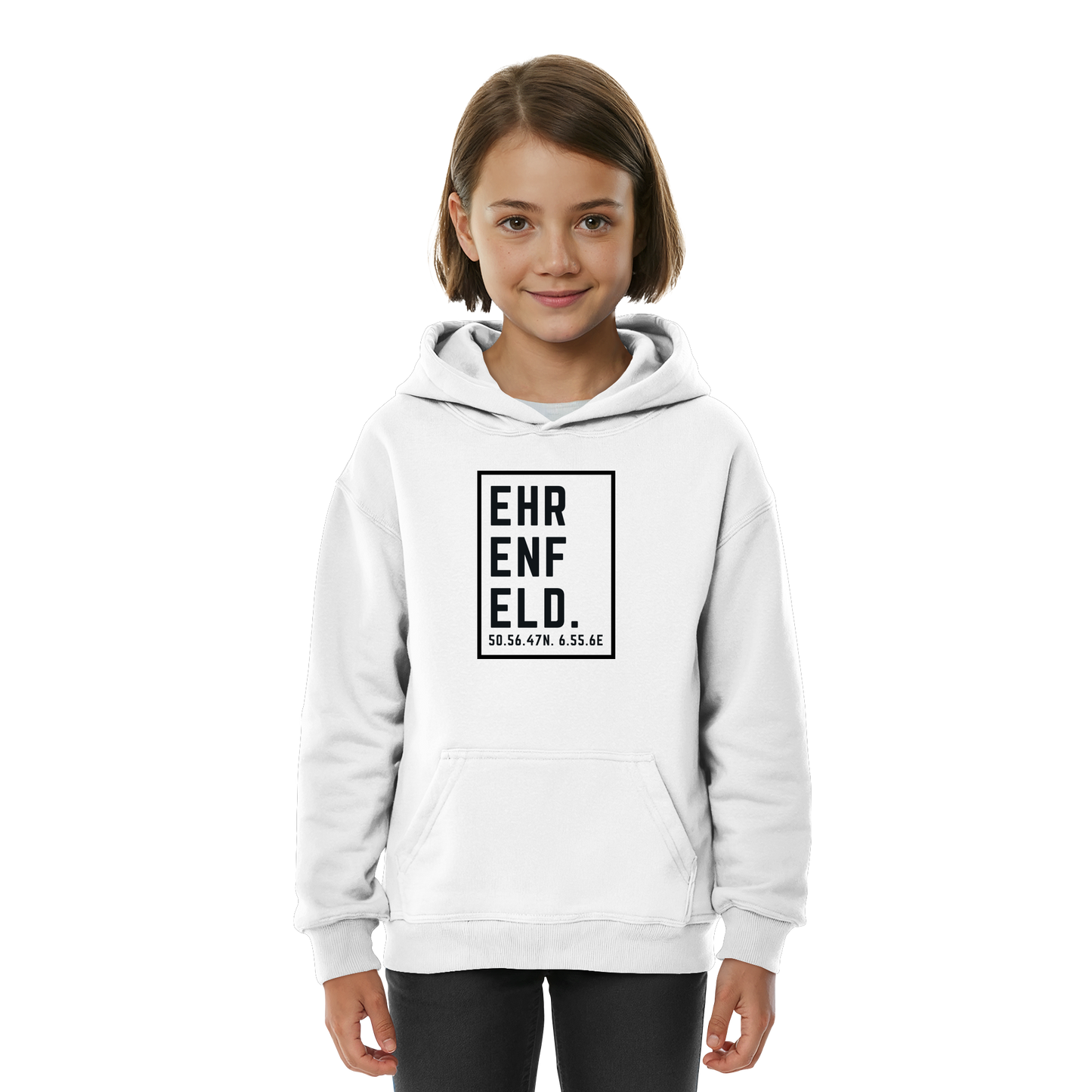 Ehrenfeld Koordinaten (großer Druck auf der Brust) - Kids Basic Hoodie