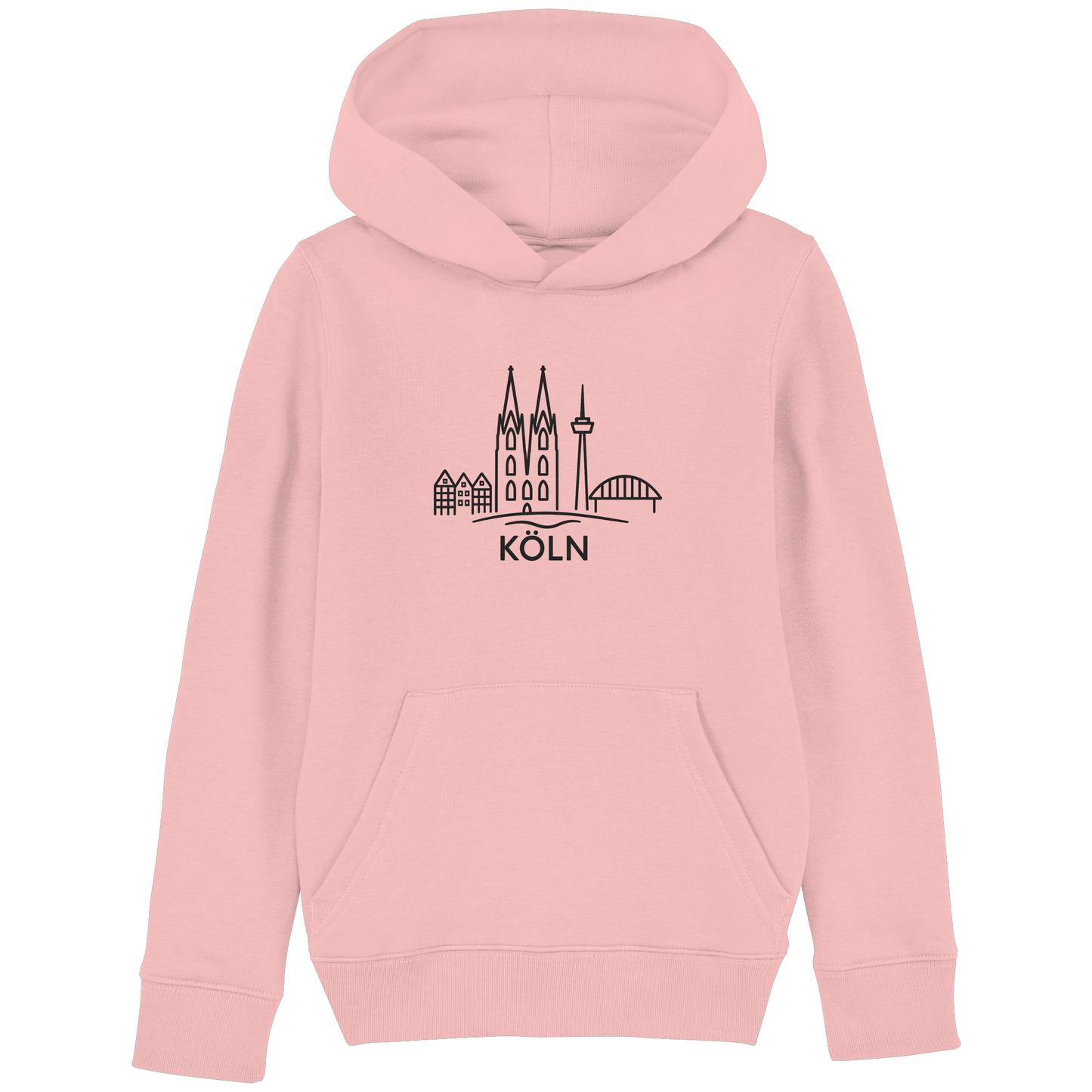 Köln Skyline (großer Druck auf der Brust) - Kids Basic Hoodie