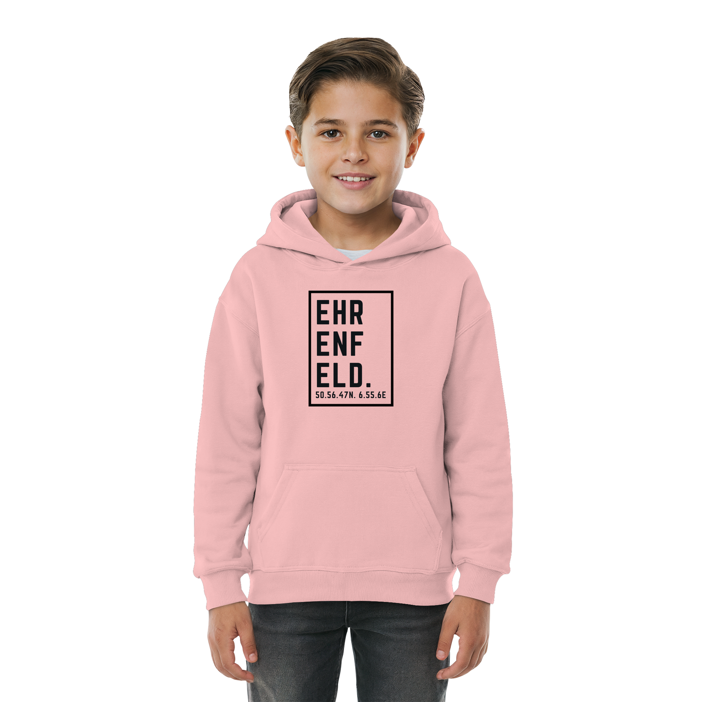 Ehrenfeld Koordinaten (großer Druck auf der Brust) - Kids Basic Hoodie