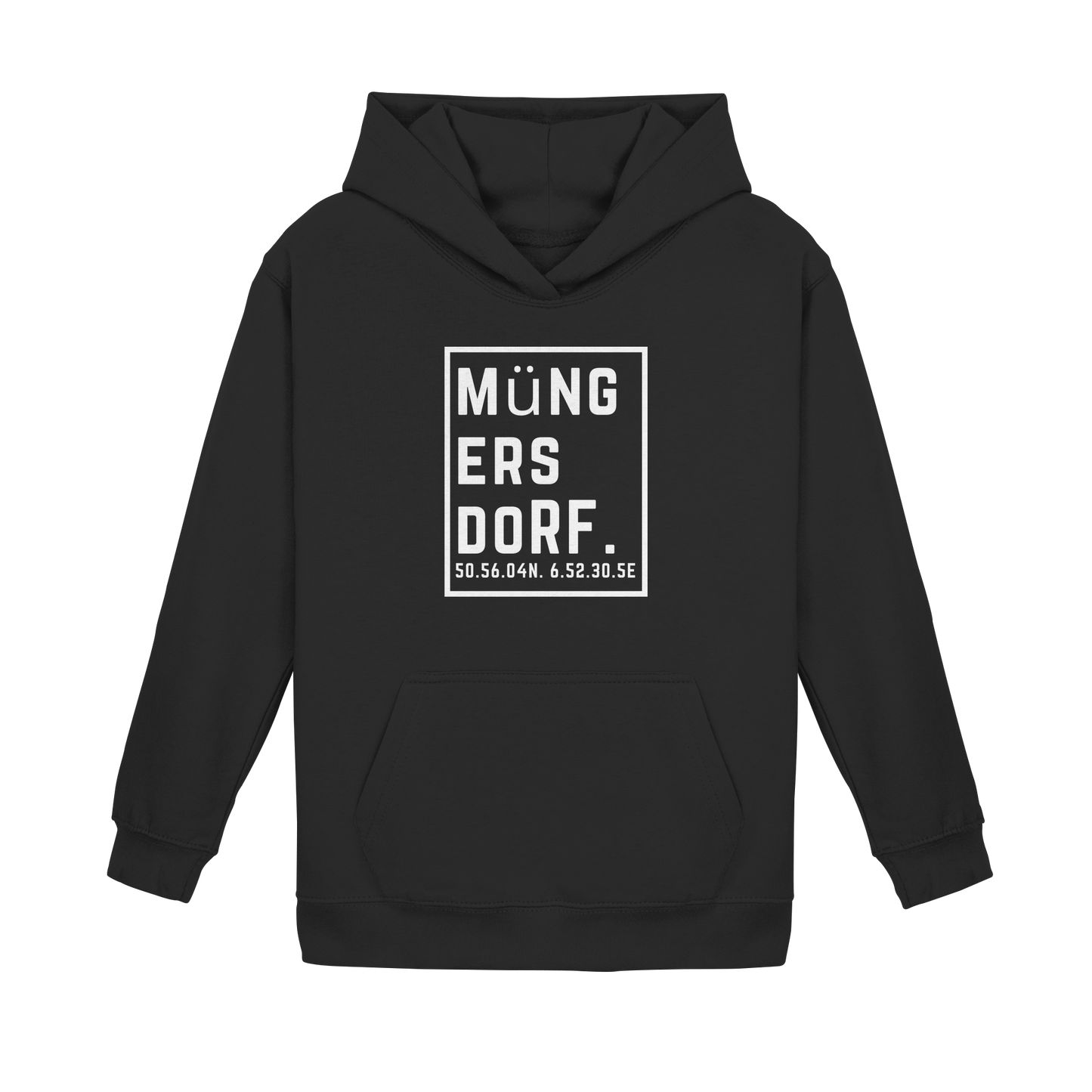 Müngersdorf Koordinaten (großer Druck auf der Brust) - Kids Basic Hoodie
