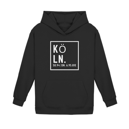 Köln Koordinaten (großer Druck auf der Brust) - Kids Basic Hoodie