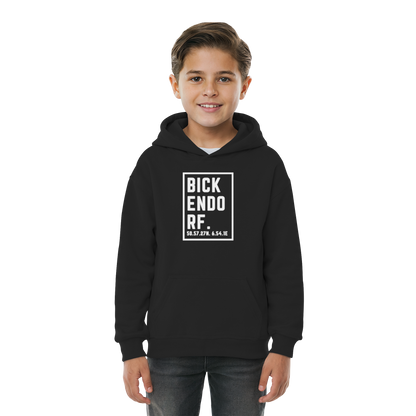 Bickendorf Koordinaten (großer Druck auf der Brust) - Kids Basic Hoodie