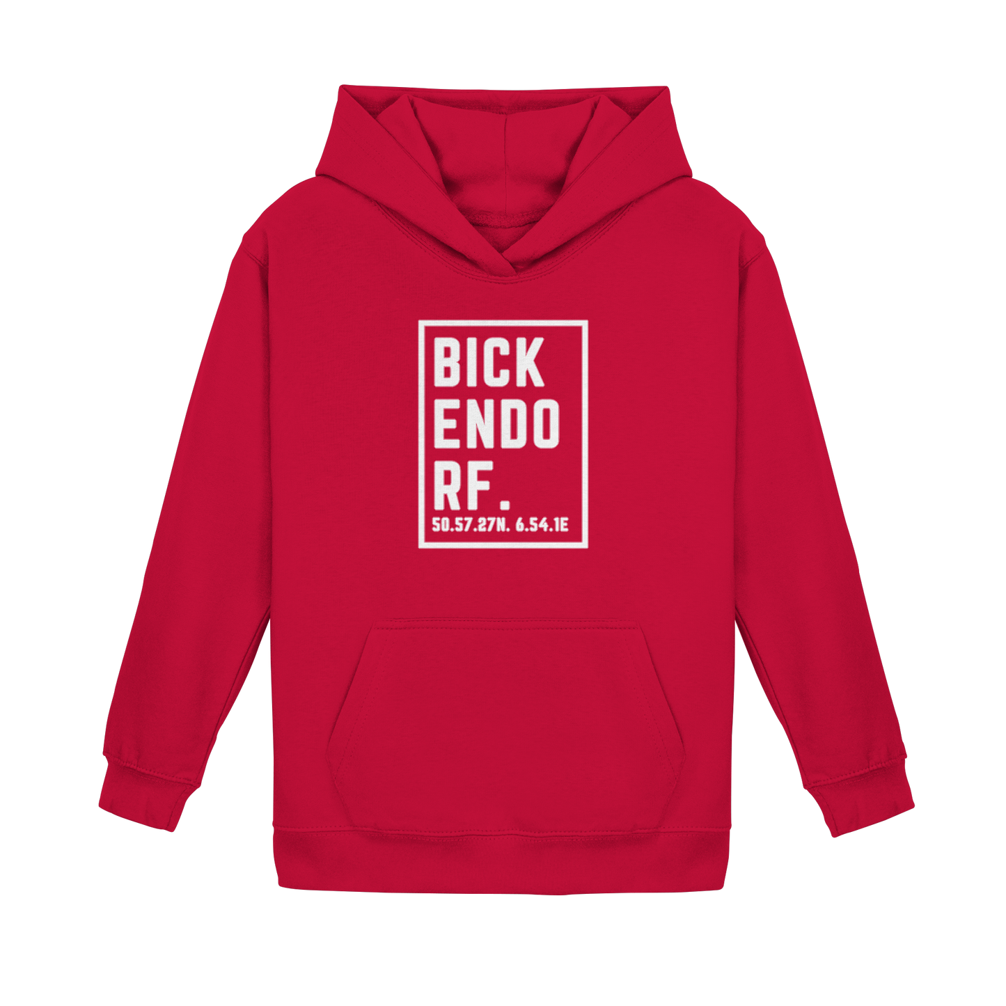 Bickendorf Koordinaten (großer Druck auf der Brust) - Kids Basic Hoodie