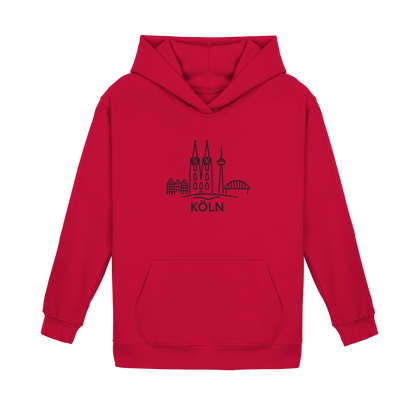 Köln Skyline (großer Druck auf der Brust) - Kids Basic Hoodie