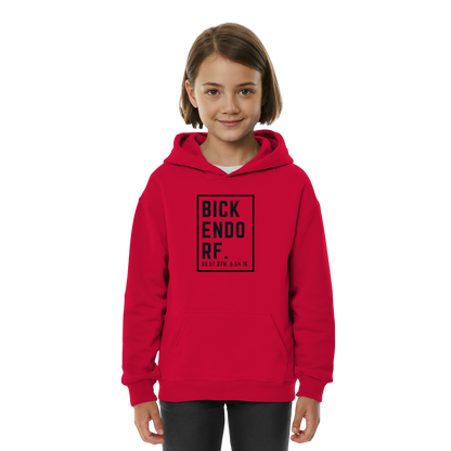 Bickendorf Koordinaten (großer Druck auf der Brust) - Kids Basic Hoodie