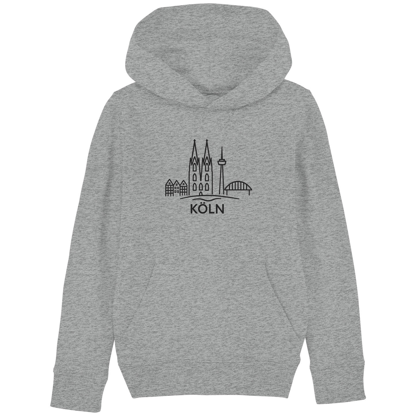 Köln Skyline (großer Druck auf der Brust) - Kids Basic Hoodie
