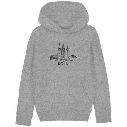 Köln Skyline (großer Druck auf der Brust) - Kids Basic Hoodie