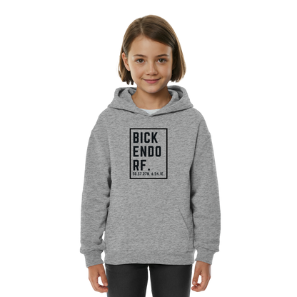 Bickendorf Koordinaten (großer Druck auf der Brust) - Kids Basic Hoodie