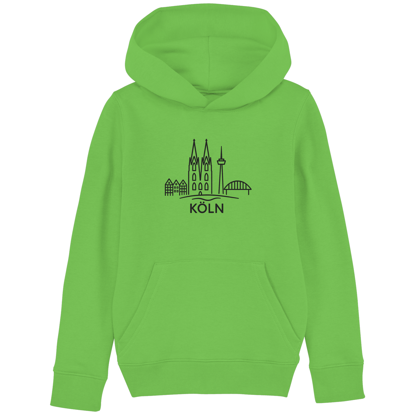 Köln Skyline (großer Druck auf der Brust) - Kids Basic Hoodie
