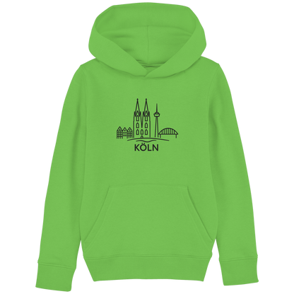 Köln Skyline (großer Druck auf der Brust) - Kids Basic Hoodie