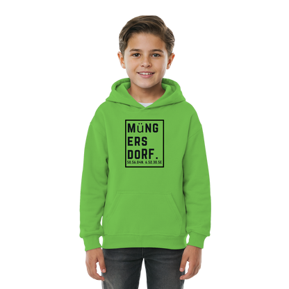 Müngersdorf Koordinaten (großer Druck auf der Brust) - Kids Basic Hoodie