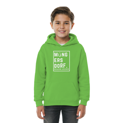Müngersdorf Koordinaten (großer Druck auf der Brust) - Kids Basic Hoodie