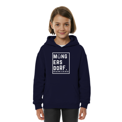 Müngersdorf Koordinaten (großer Druck auf der Brust) - Kids Basic Hoodie